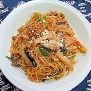 夏野菜のスパゲティナポリタン